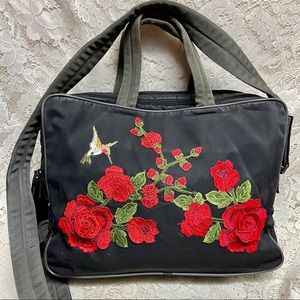 Prada Black Nylon Laptop Travel Crossbody